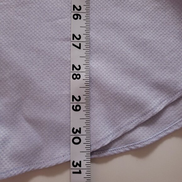 M&S Collection Shirt Mens 17 Blue Long Sleeve Button Down Cotton Performance - Picture 8 of 10